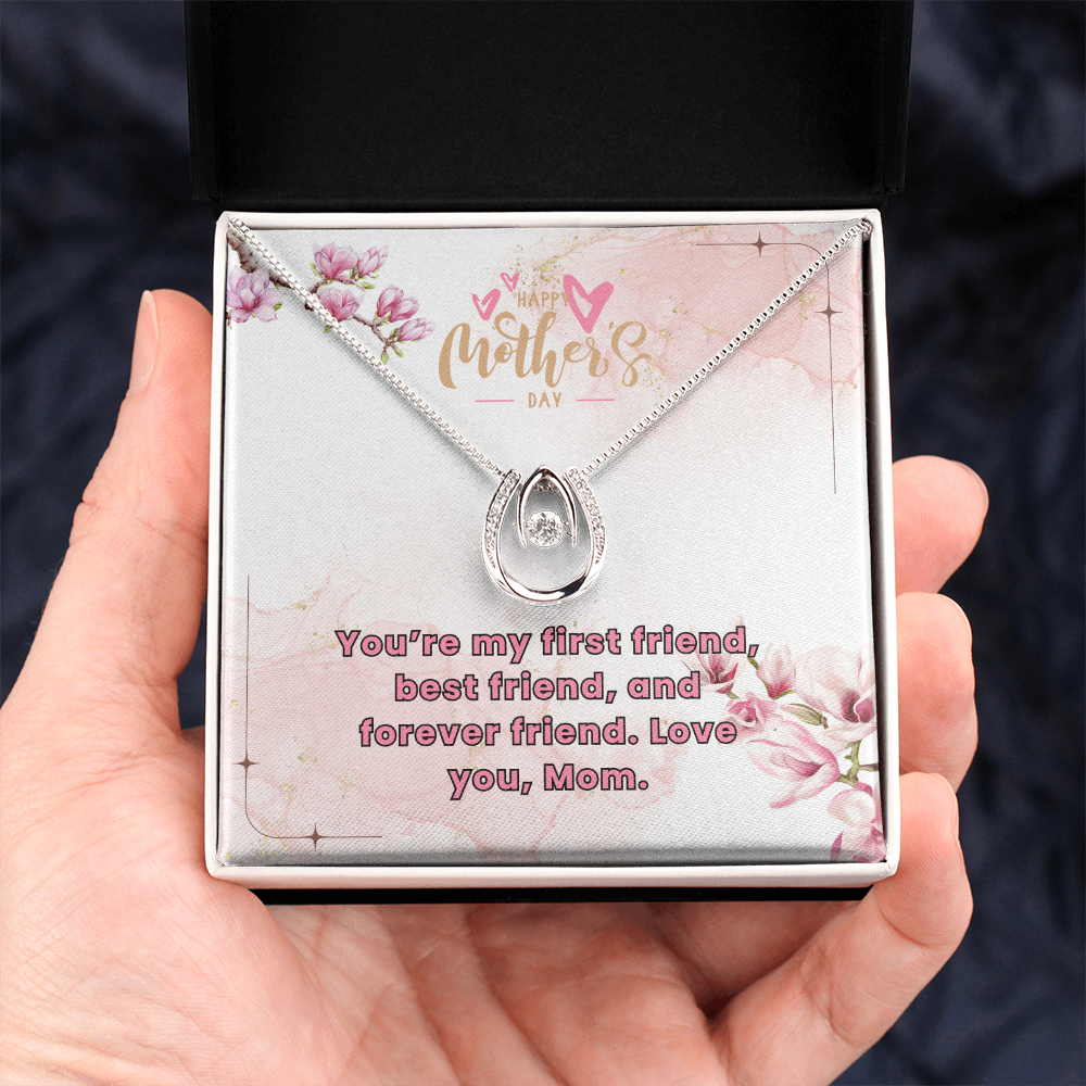 "Lucky In Love" Necklace w/Mother's Day Message