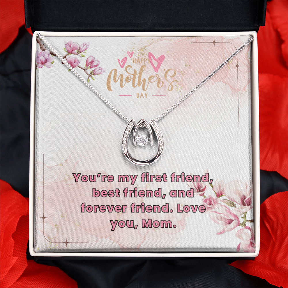 "Lucky In Love" Necklace w/Mother's Day Message