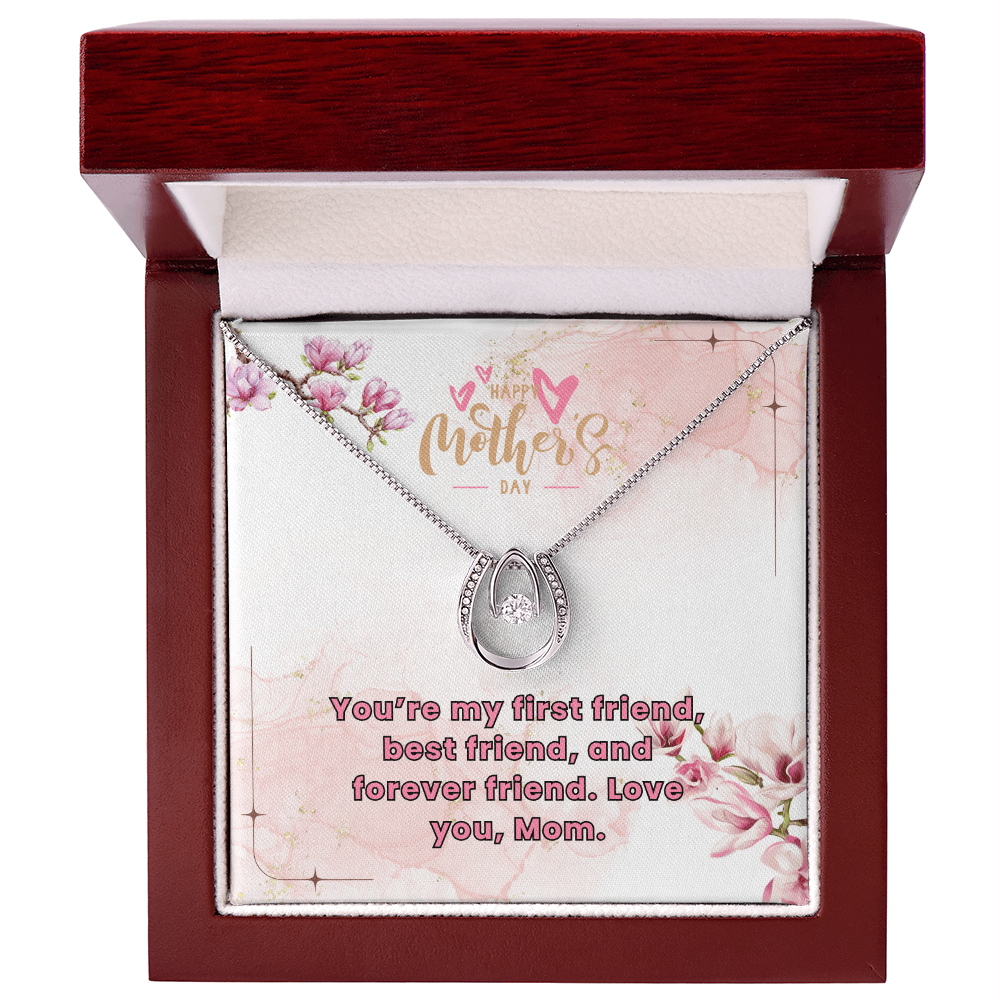 "Lucky In Love" Necklace w/Mother's Day Message