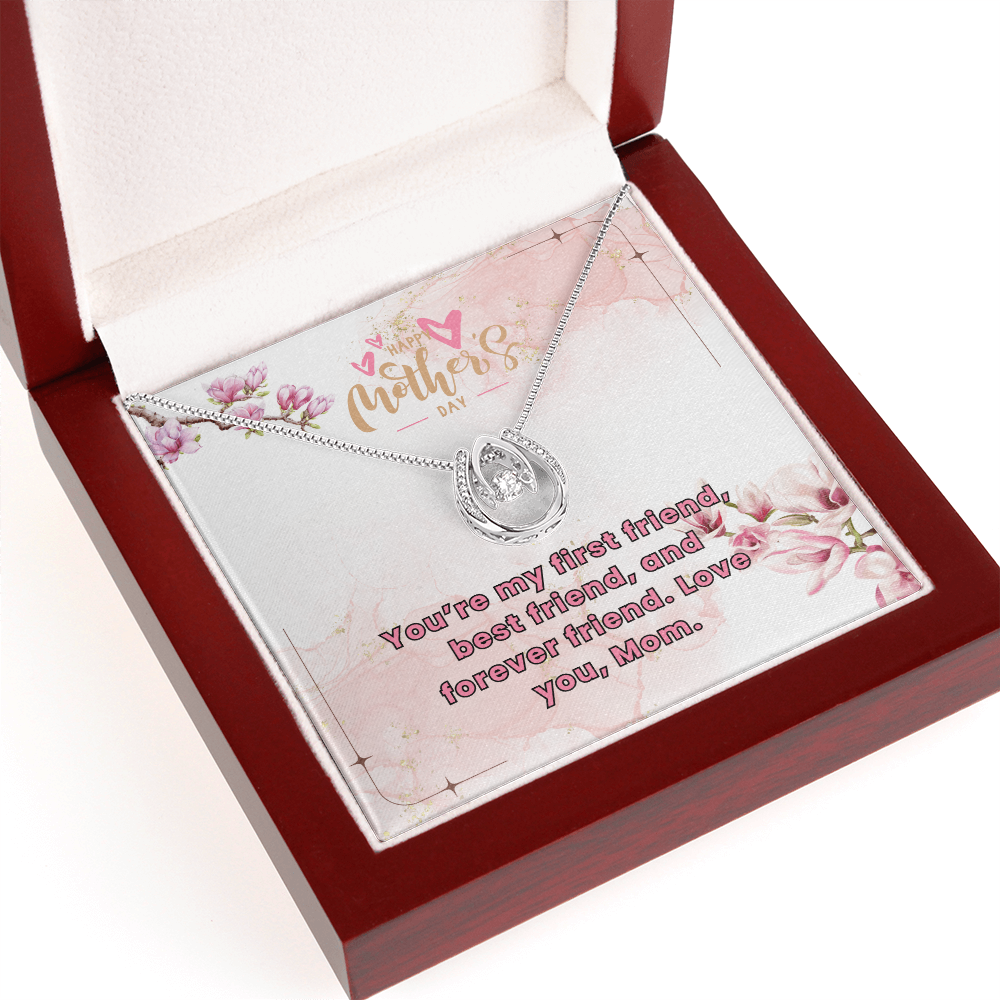"Lucky In Love" Necklace w/Mother's Day Message