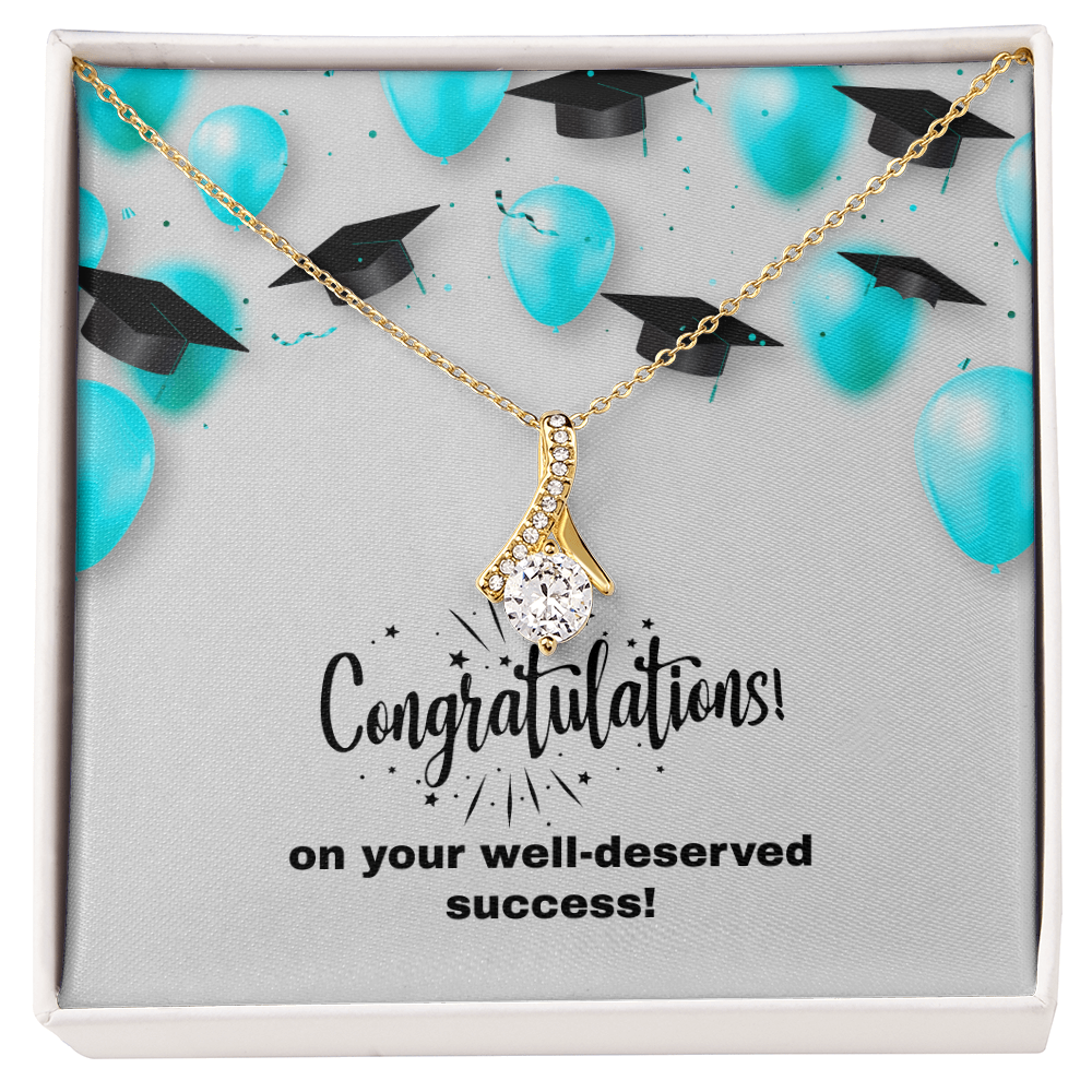 Alluring Beauty Necklace w/graduation message