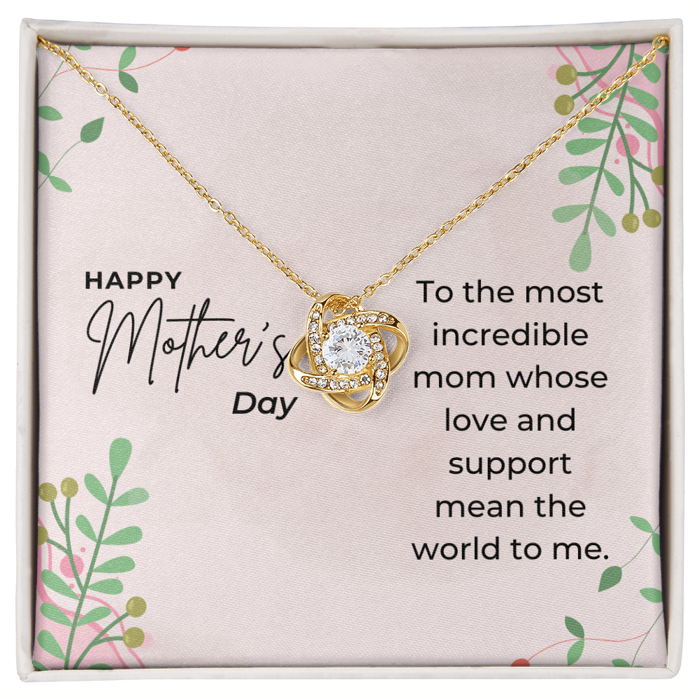 "Twined Soul" Knot Necklace w/Mother's Day Message