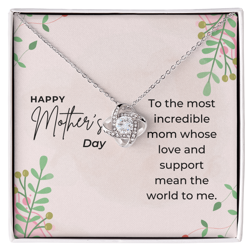 "Twined Soul" Knot Necklace w/Mother's Day Message