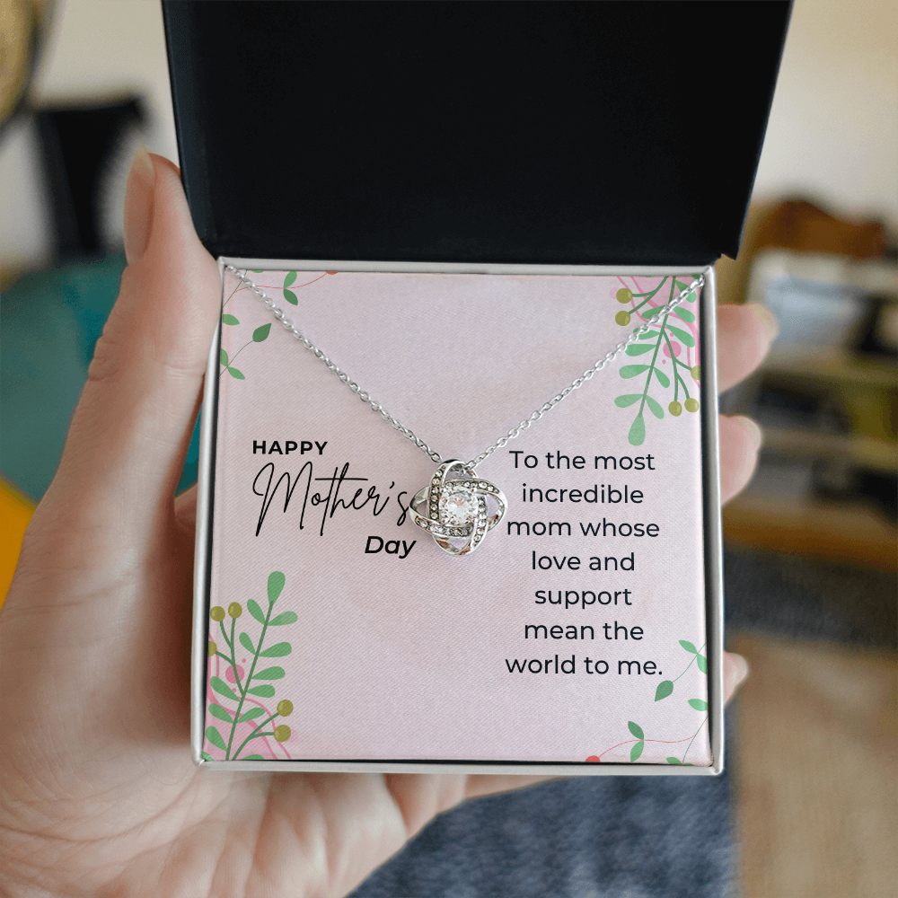 "Twined Soul" Knot Necklace w/Mother's Day Message
