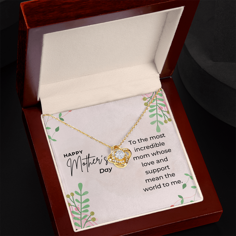 "Twined Soul" Knot Necklace w/Mother's Day Message