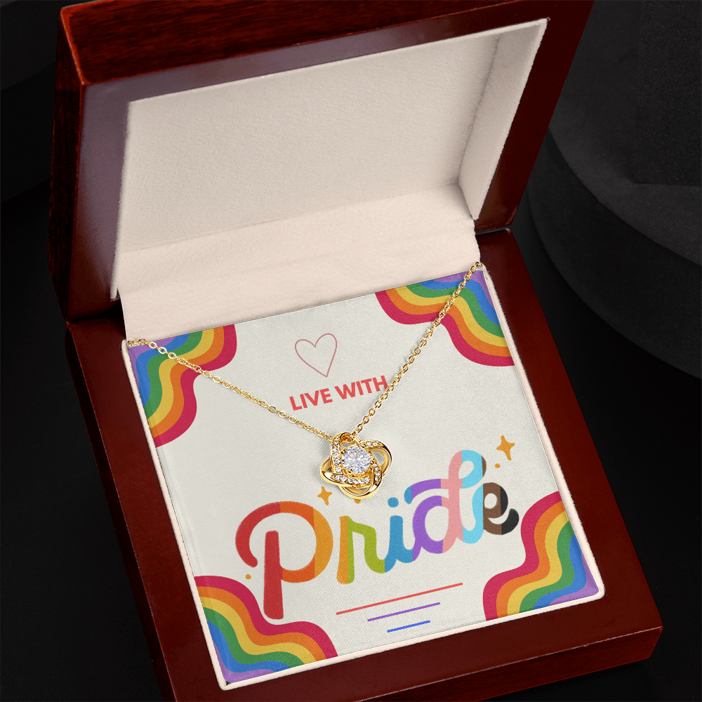 "Twined Soul" Love Knot Necklace w/Message