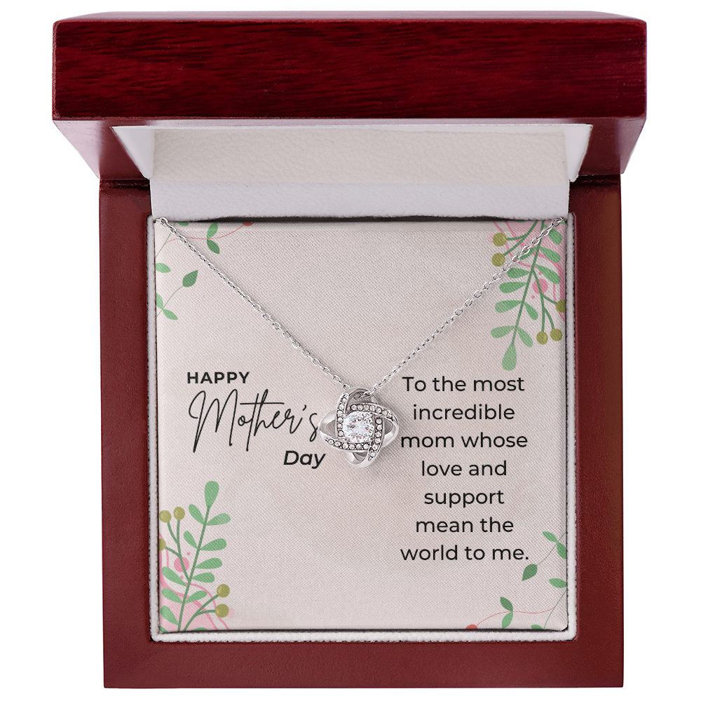 "Twined Soul" Knot Necklace w/Mother's Day Message