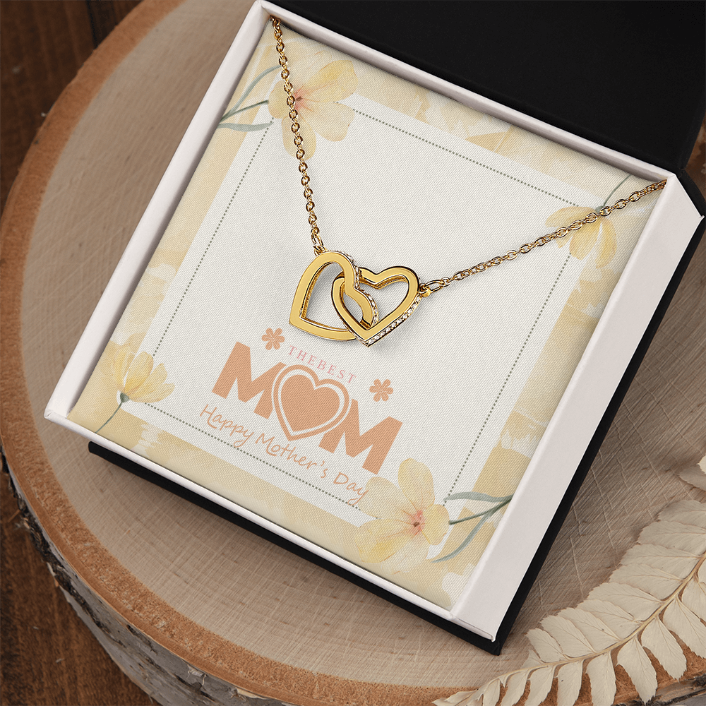 "Sinta" Interlocking Hearts Necklace w/ Mother's Day Message