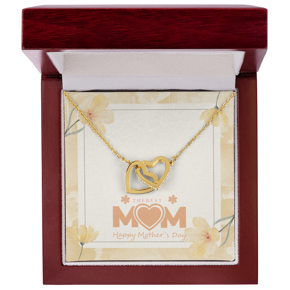 "Sinta" Interlocking Hearts Necklace w/ Mother's Day Message