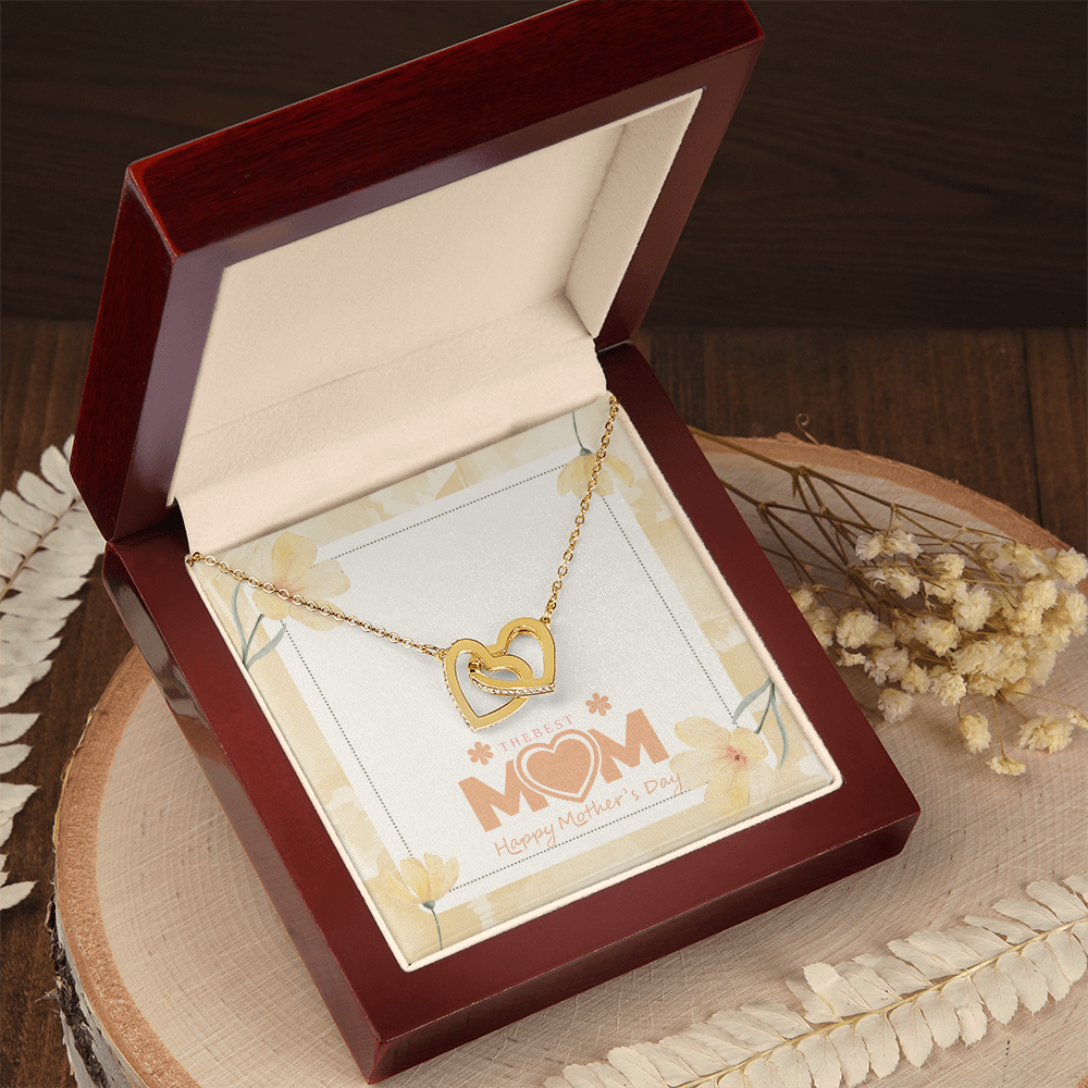 "Sinta" Interlocking Hearts Necklace w/ Mother's Day Message