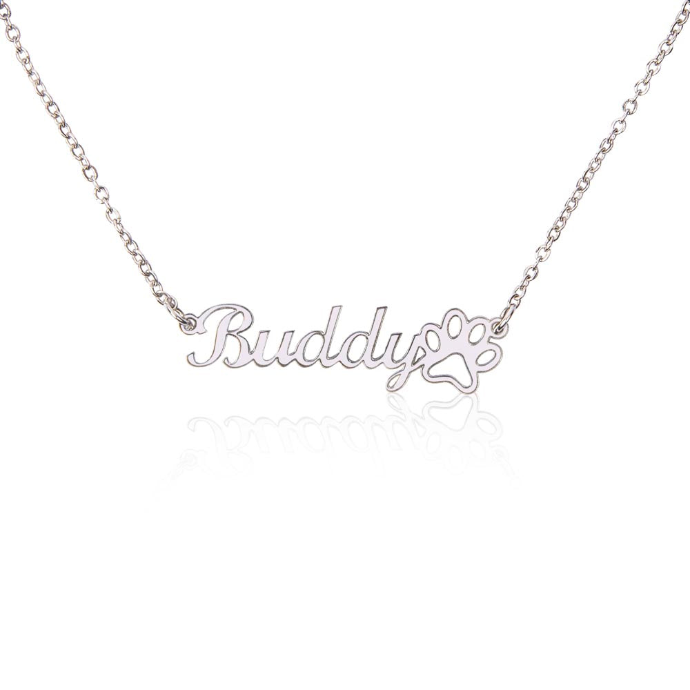 "Fauna" Paw Name Necklace