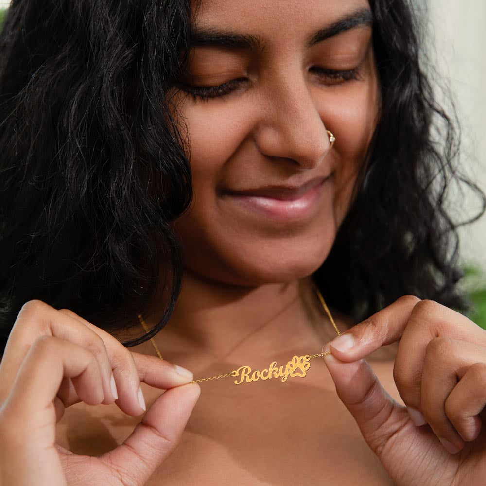 "Fauna" Paw Name Necklace