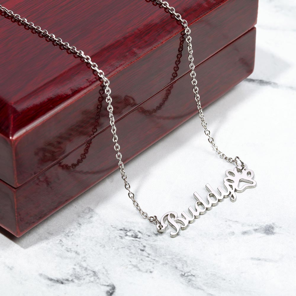 "Fauna" Paw Name Necklace