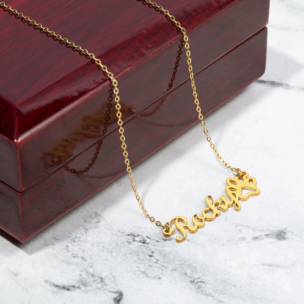 "Fauna" Paw Name Necklace