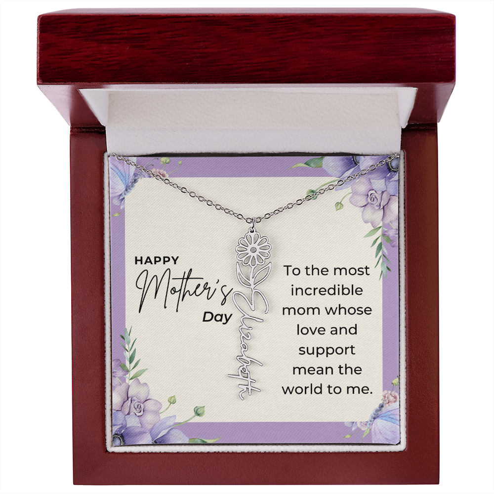 "Vireya" Flower Name Necklace