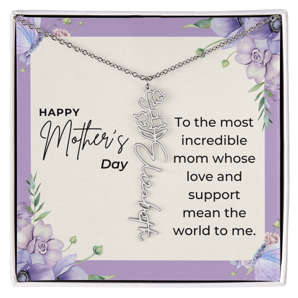 "Vireya" Flower Name Necklace