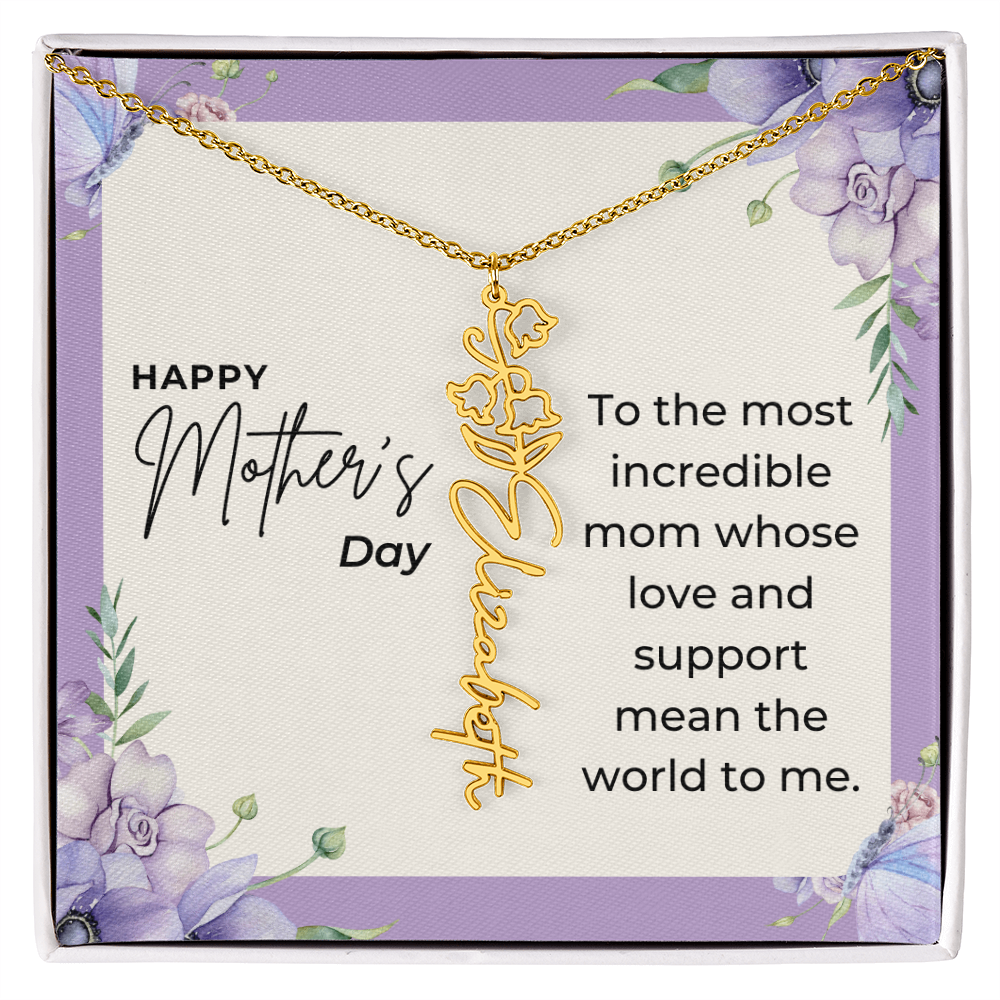 "Vireya" Flower Name Necklace
