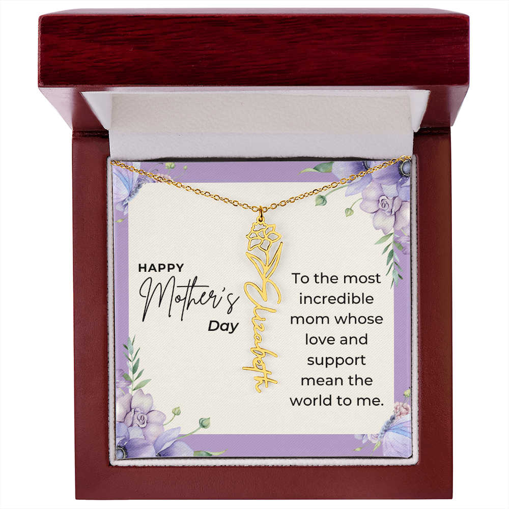 "Vireya" Flower Name Necklace