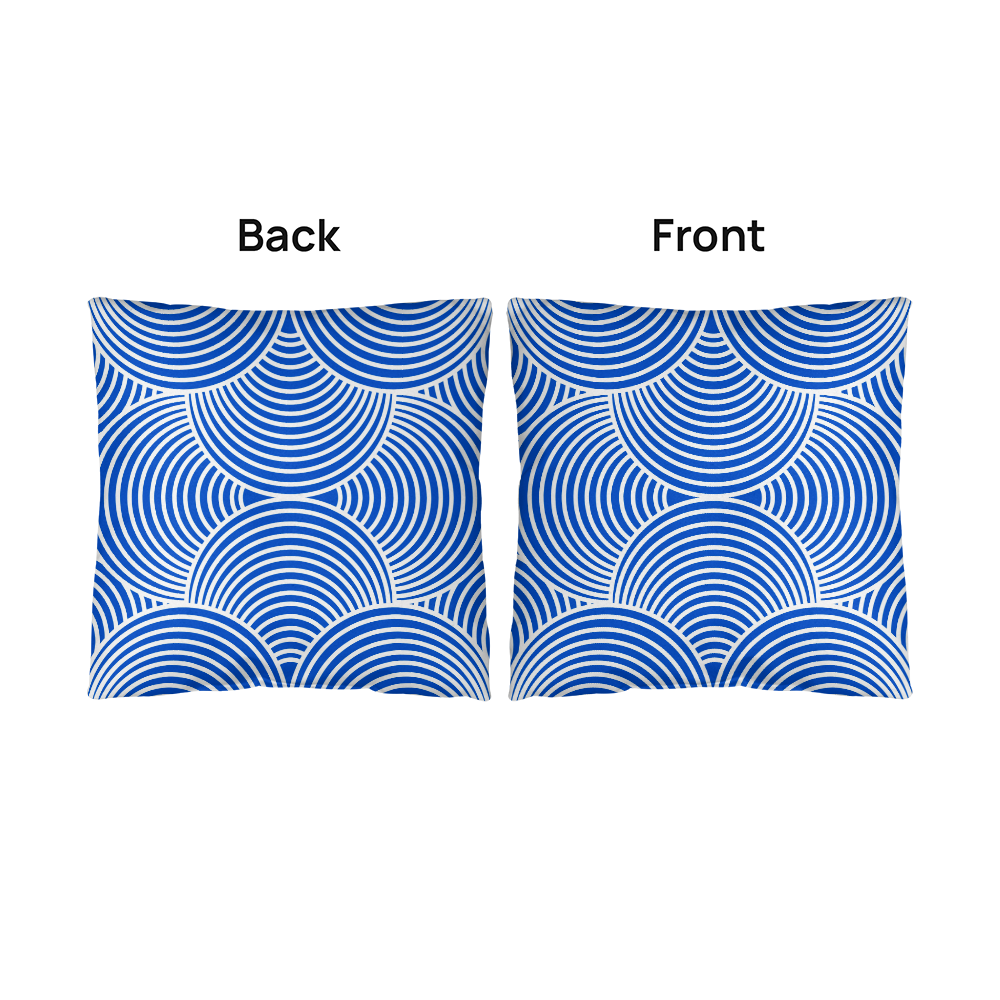 Blue and White Indoor/Outdoor Pillow