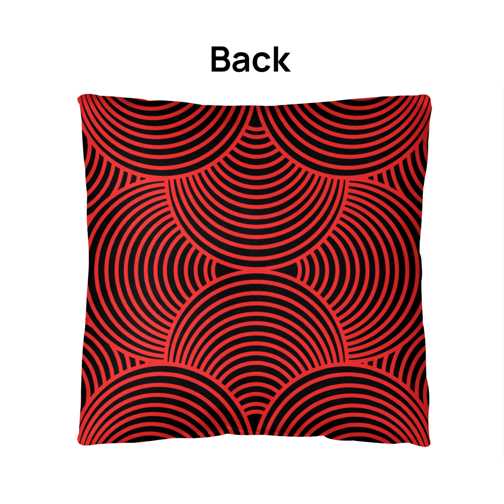 Red and Black Indoor/Outdoor Pillow