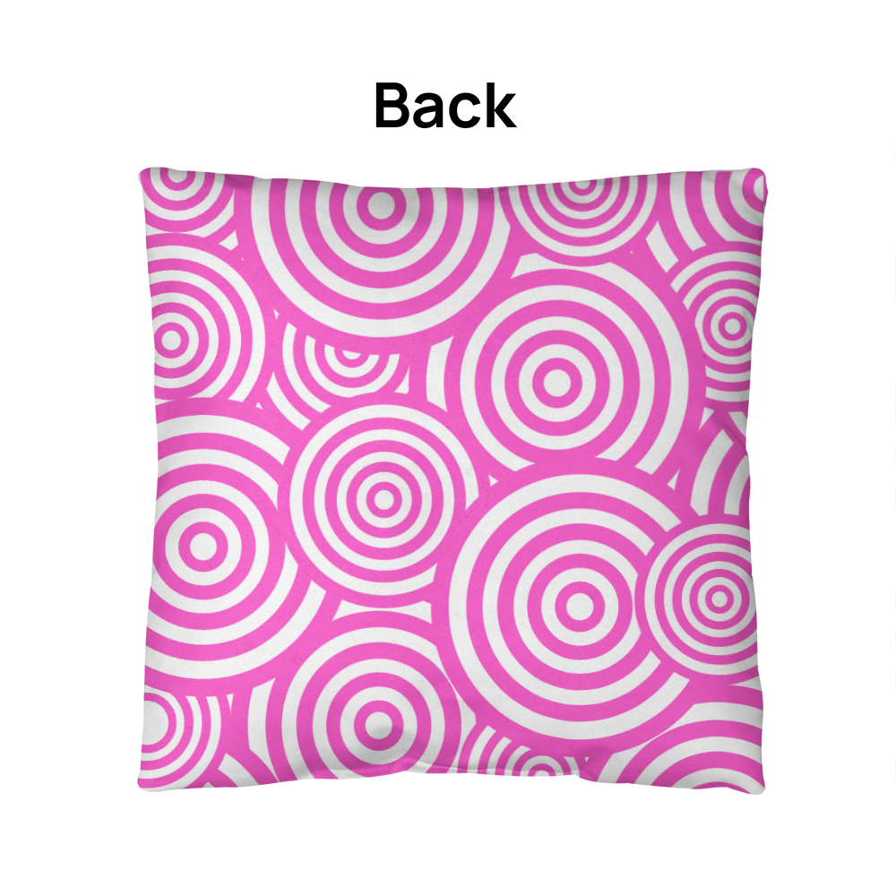 Pink Circles Indoor/Outdoor Pillow