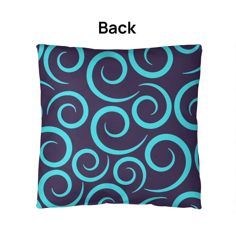 Reversible Swirl Indoor/Outdoor Pillow