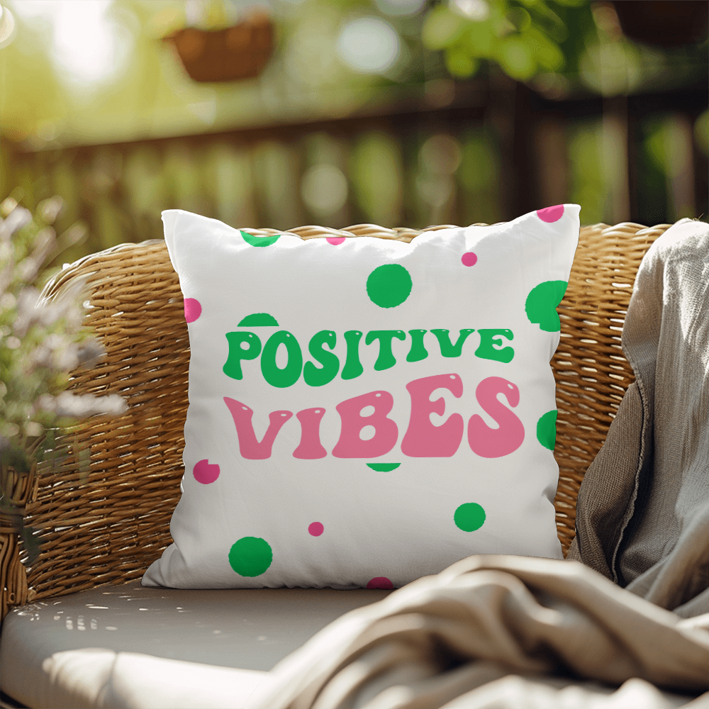 "Positive Vibes" Indoor/Outdoor Pillow
