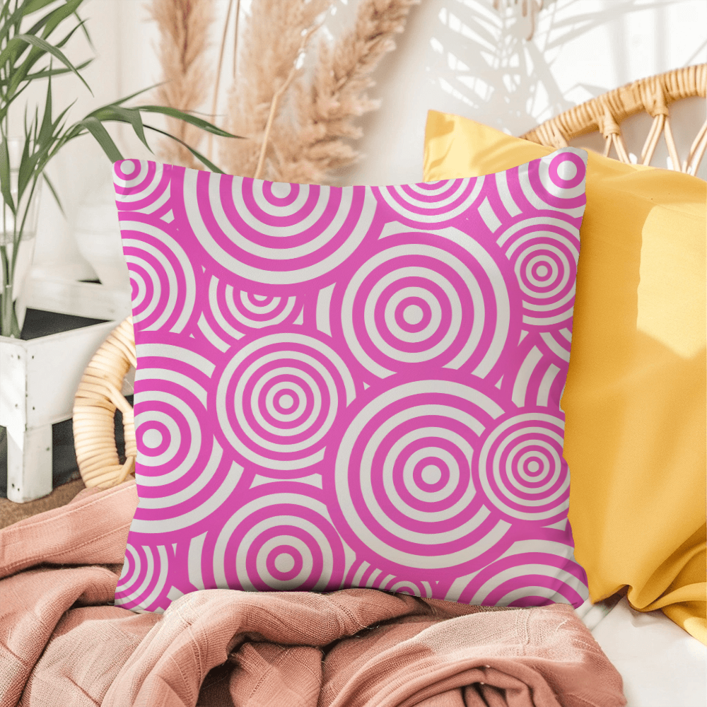 Pink Circles Indoor/Outdoor Pillow