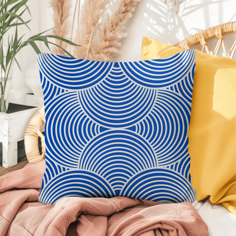 Blue and White Indoor/Outdoor Pillow