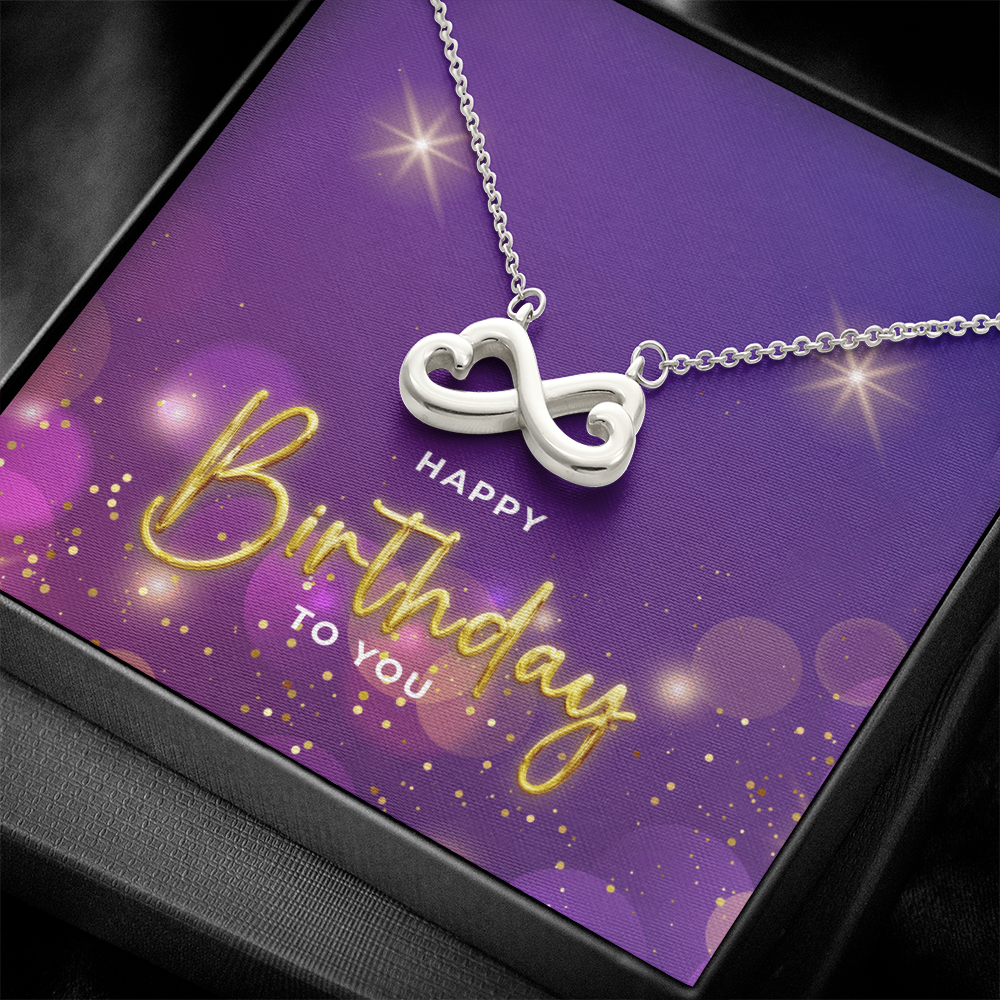 "Endira" Endless Love Necklace w/ Birthday Message