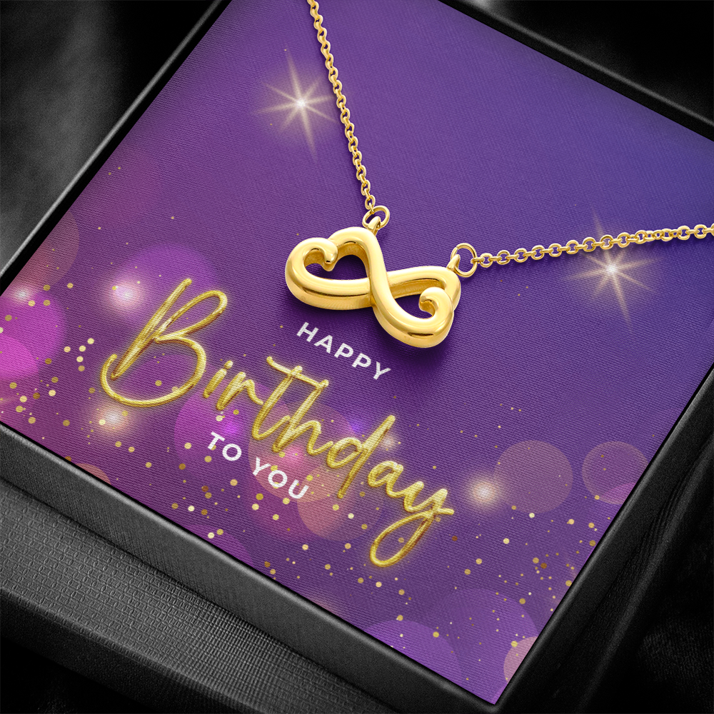 "Endira" Endless Love Necklace w/ Birthday Message
