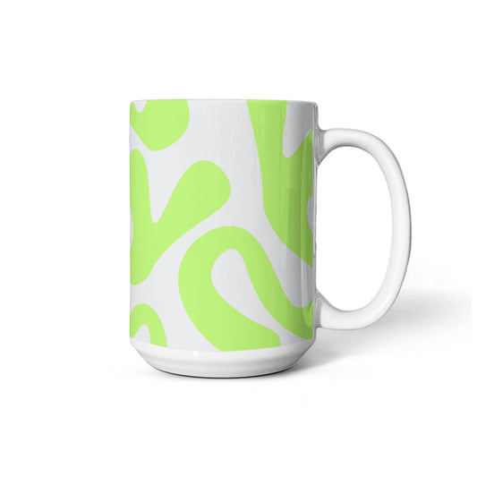 Swirly Lime Green Mug