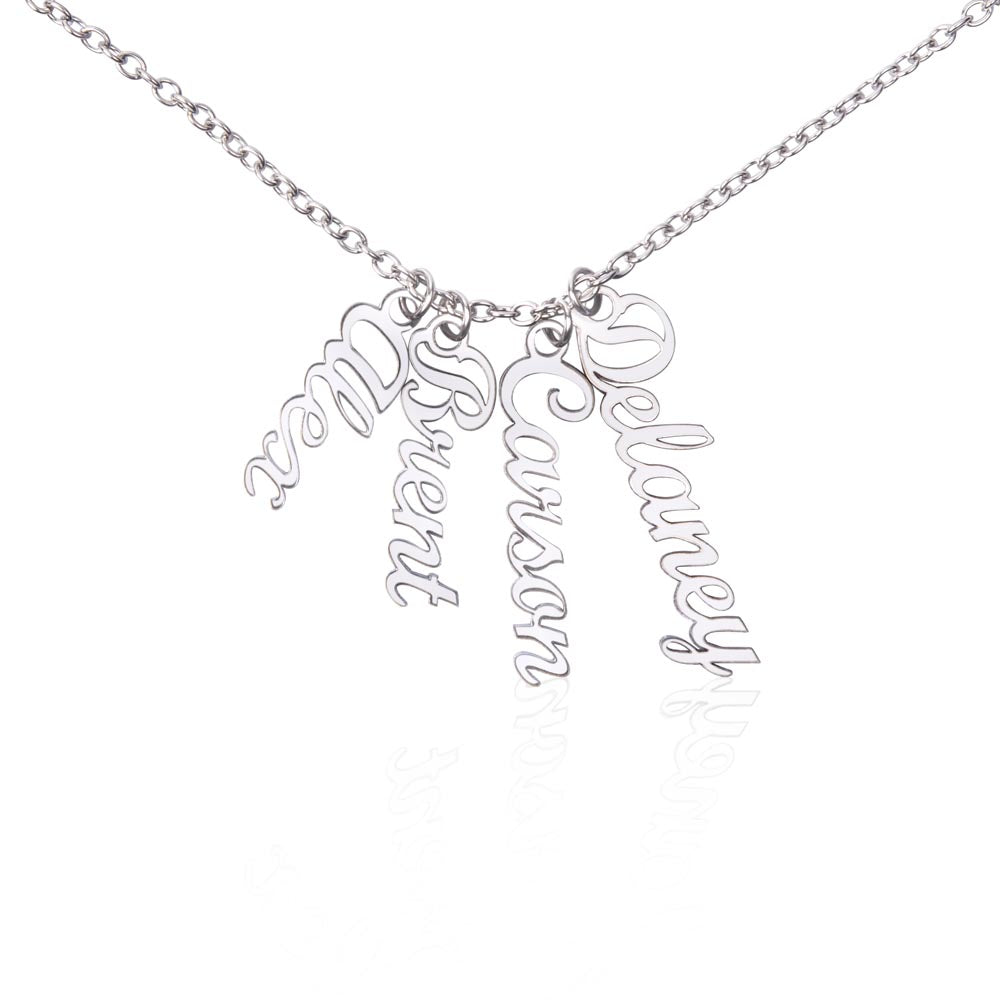 "Kinrae" Vertical Name Necklace w/o Message