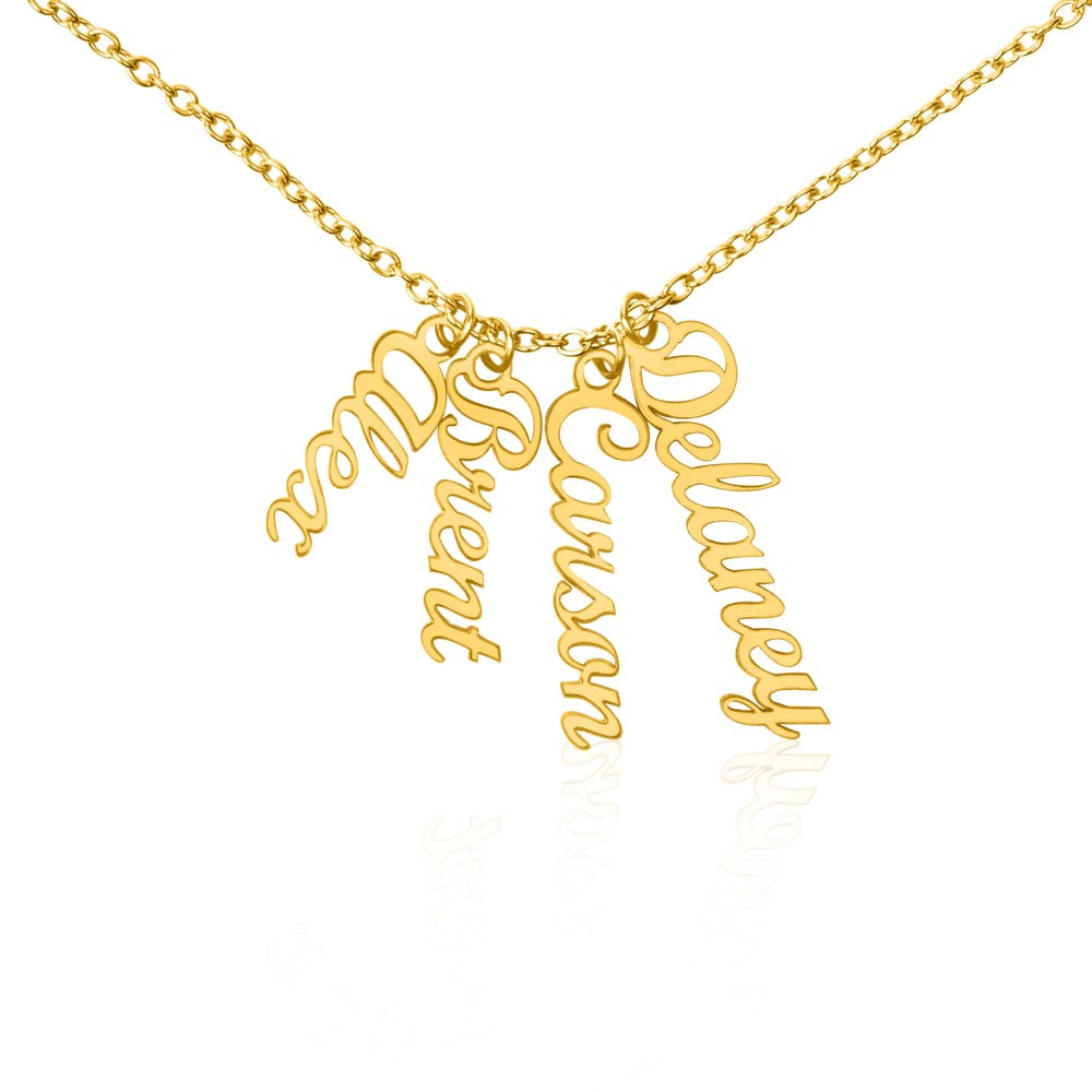 "Kinrae" Vertical Name Necklace w/o Message