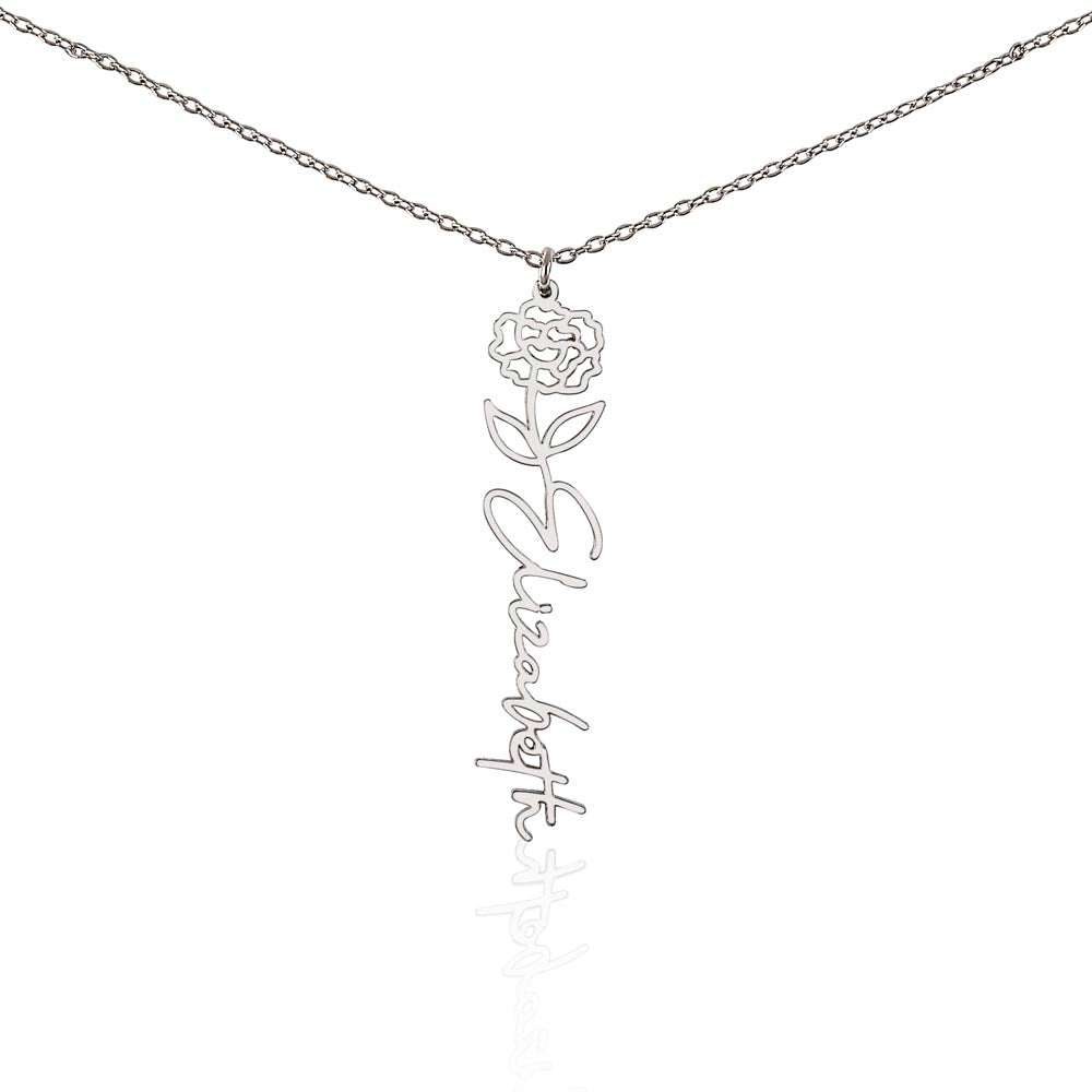 "Vireya" Flower Name Necklace w/o Message