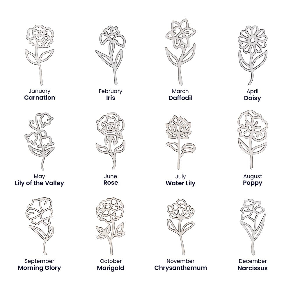 "Vireya" Flower Name Necklace w/o Message