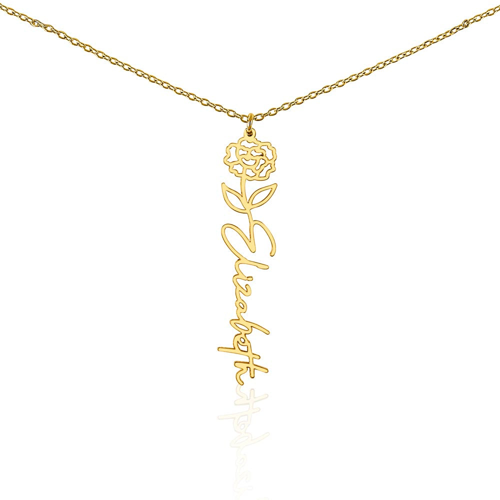 "Vireya" Flower Name Necklace w/o Message