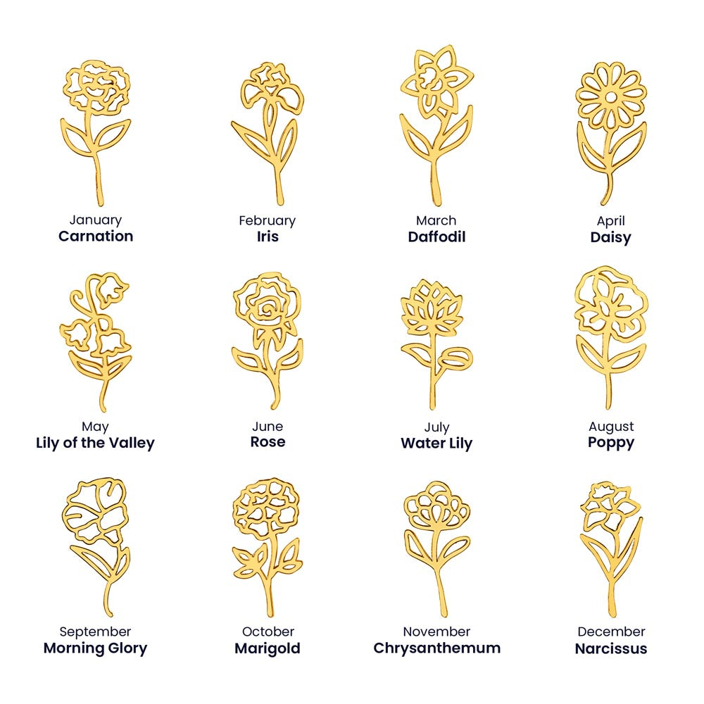 "Vireya" Flower Name Necklace w/o Message