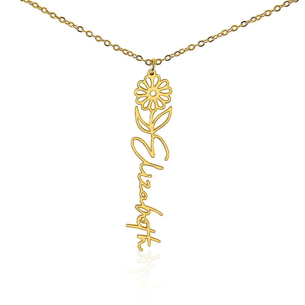 "Vireya" Flower Name Necklace w/o Message