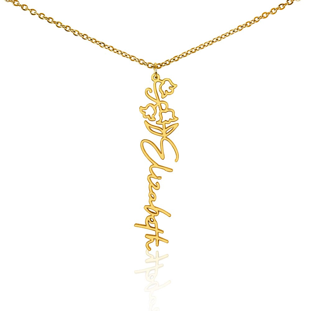 "Vireya" Flower Name Necklace w/o Message
