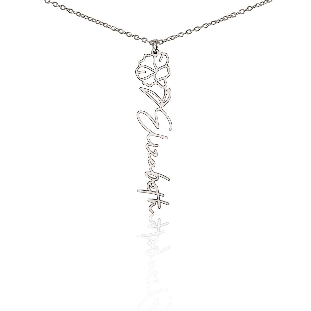 "Vireya" Flower Name Necklace w/o Message
