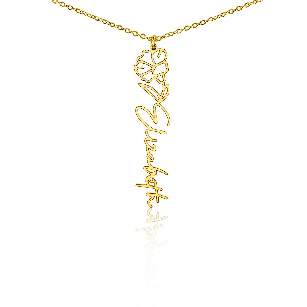 "Vireya" Flower Name Necklace w/o Message