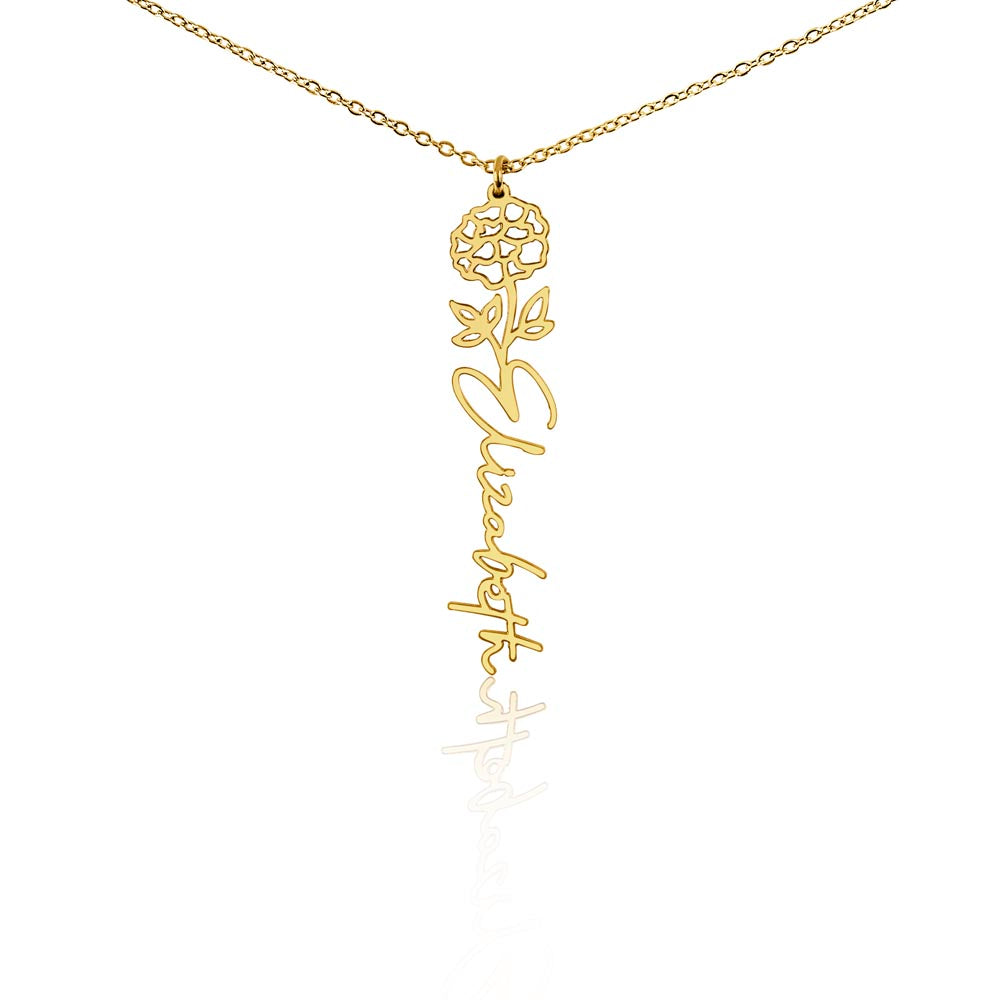 "Vireya" Flower Name Necklace w/o Message