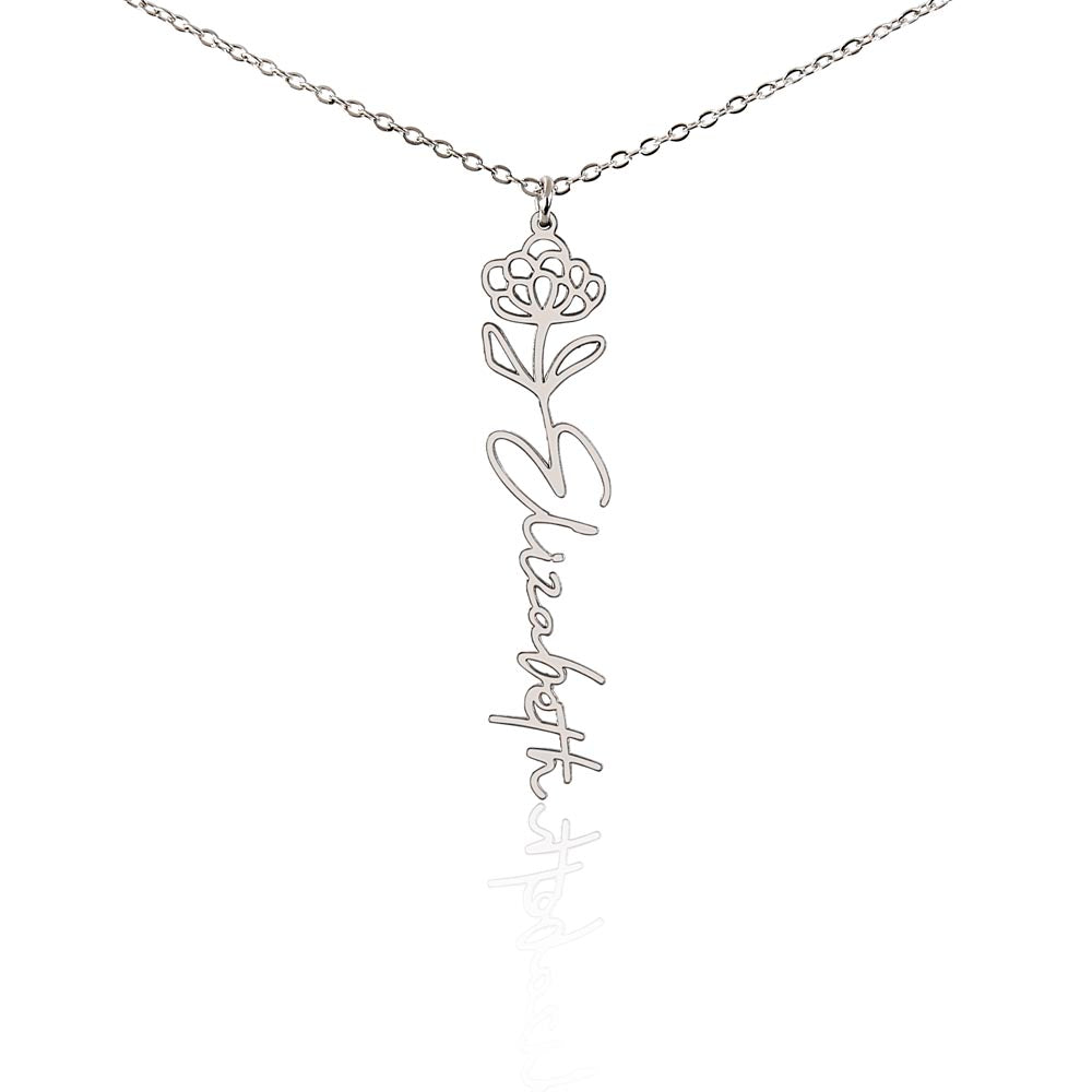 "Vireya" Flower Name Necklace w/o Message