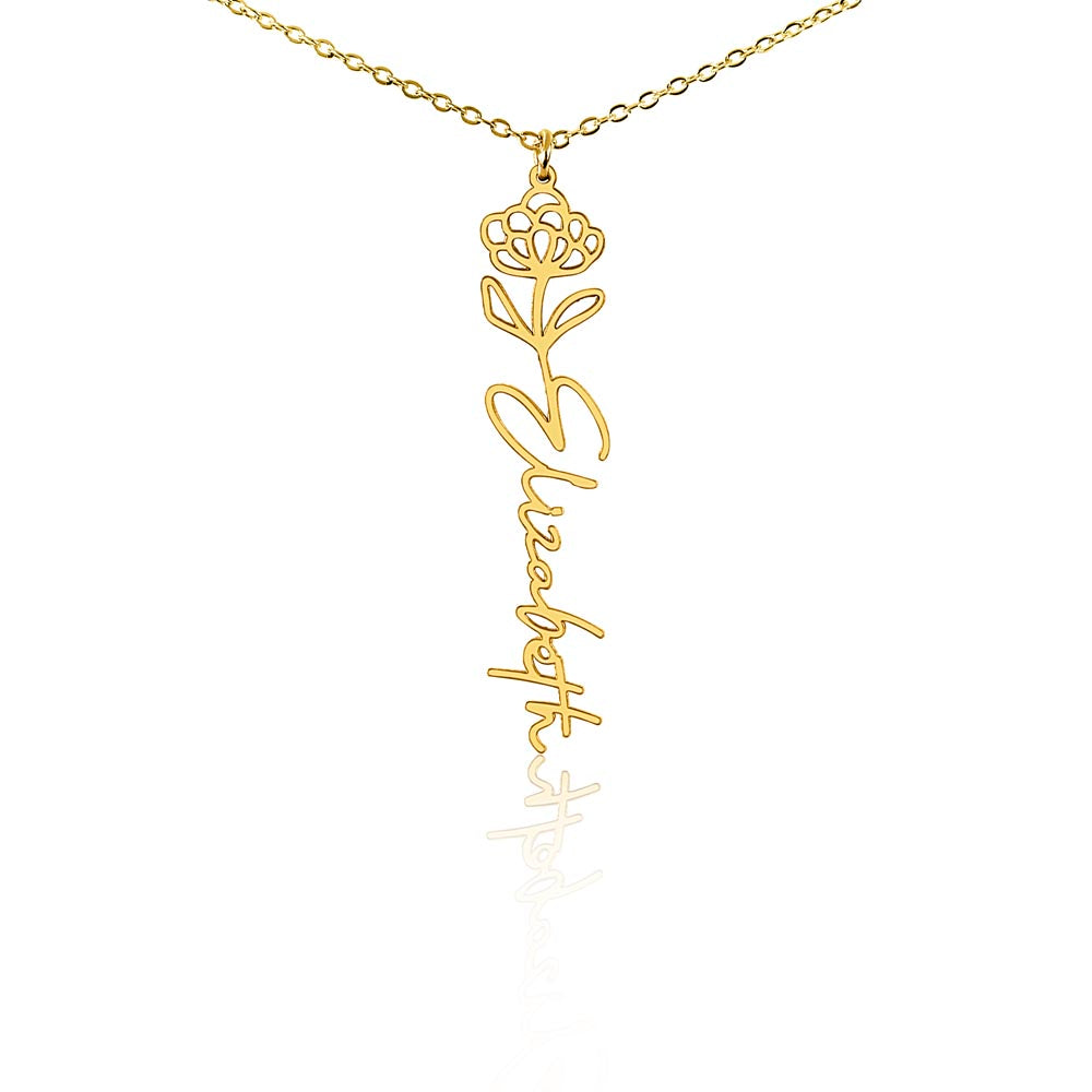"Vireya" Flower Name Necklace w/o Message