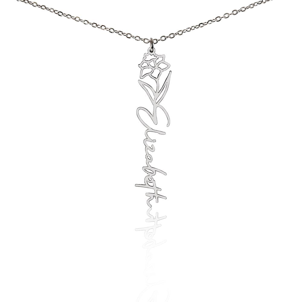 "Vireya" Flower Name Necklace w/o Message
