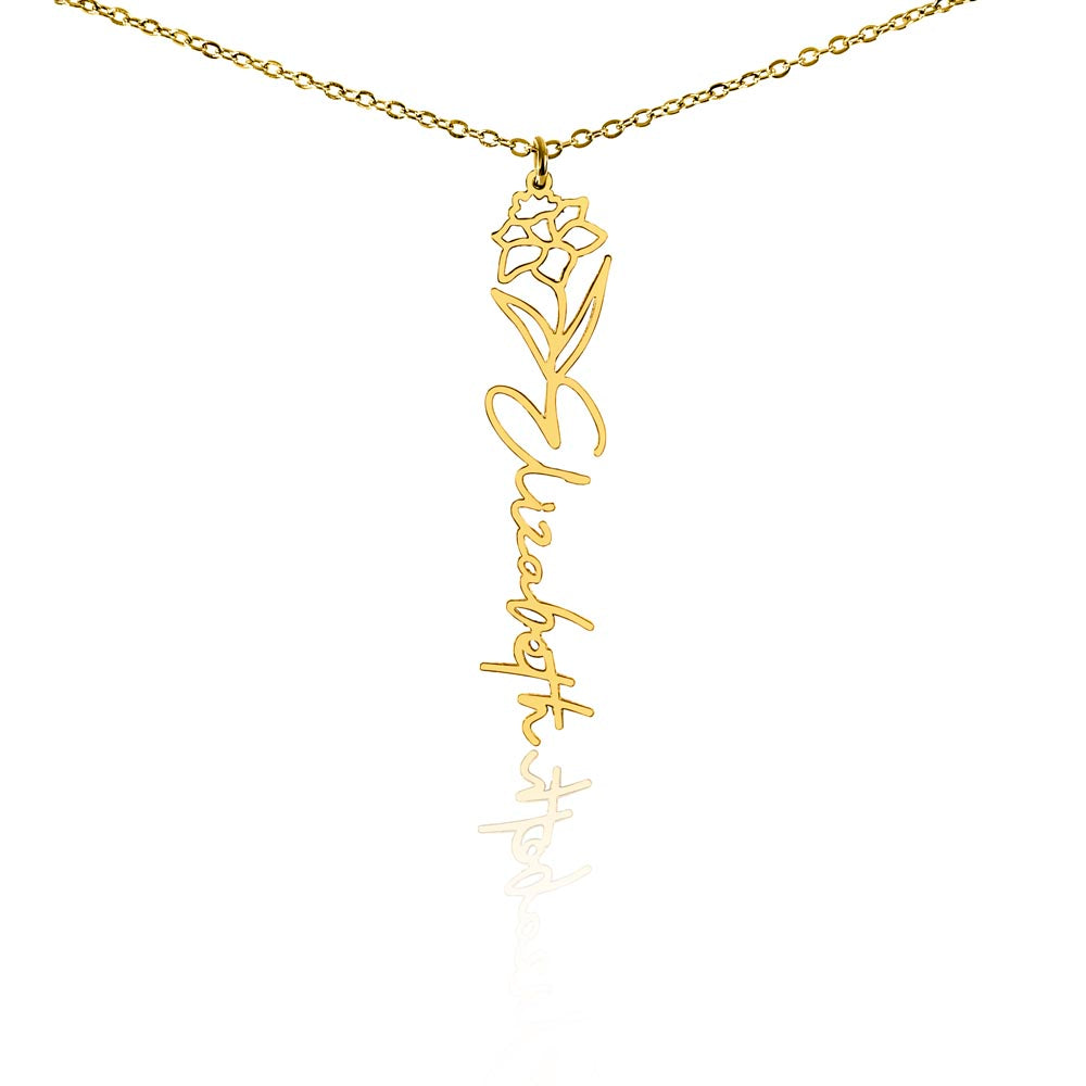 "Vireya" Flower Name Necklace w/o Message