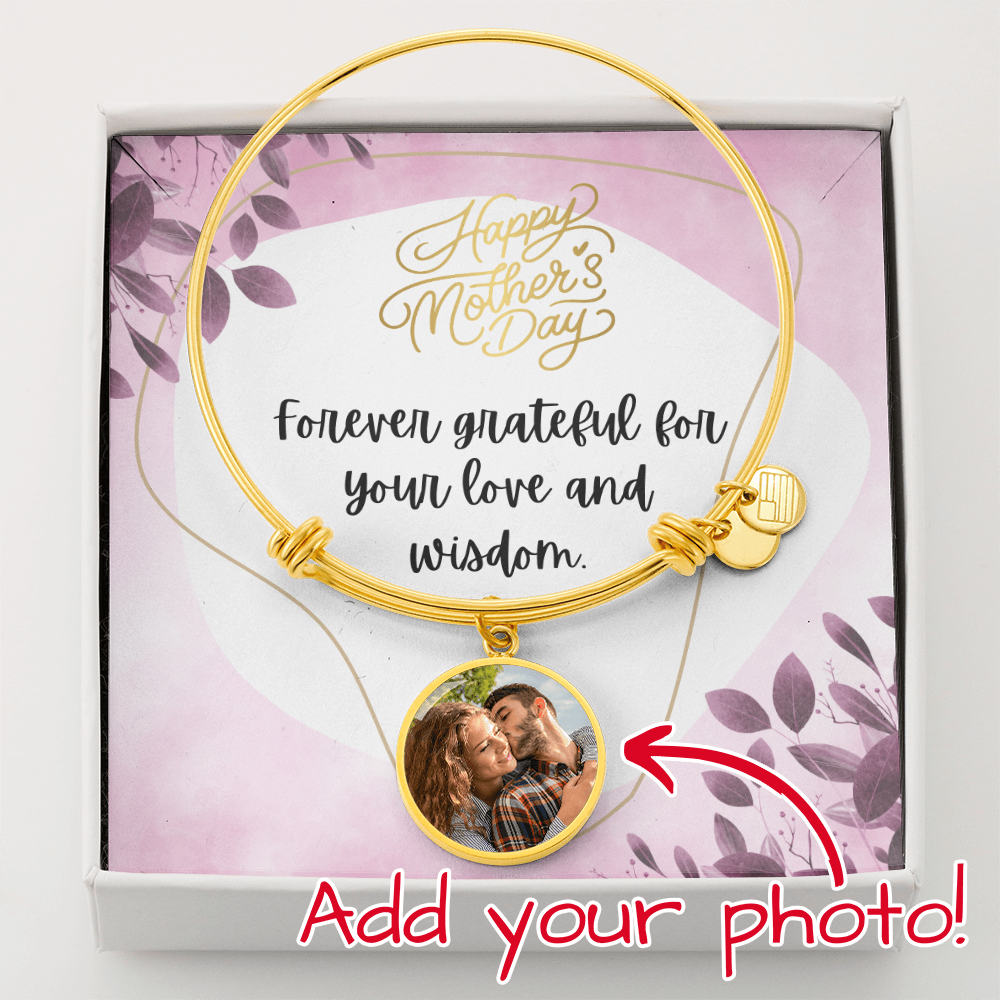 "Amara" Luxury Circle Bangle w/ Mother's Day Message