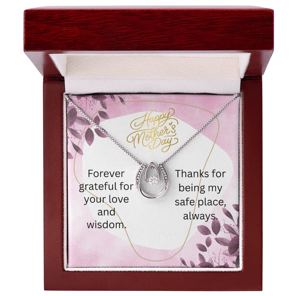 "Lucky In Love" Necklace w/ Mother's Day Message