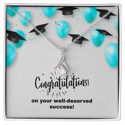 Alluring Beauty Necklace w/graduation message